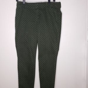 Old Navy Pixie Pants Green Polka Dot Stretch Sz 6